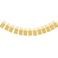 Gold glitzerndes Fotobanner zum Abschluss mit Fächern von Kindergarten bis 12. Klasse - Gold