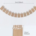 Kraft paper graduation photo banner from Kindergarten to 12th Grade with 13 frames - Kindergarten To 12th Grade Photo Frame Banner / Brown