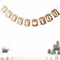 Striscione THANK YOU in carta kraft vintage con bordi ondulati per feste - Carta Kraft THANK YOU