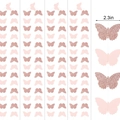 Ghirlanda di farfalle rosa glitterate per decorazione di nozze con larghezza 2,3 pollici - 3 Metri / Rosa