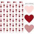 Ghirlanda di cuori in carta rossa e rosa 5cm per decorazioni di nozze e San Valentino - 3 Metri / Rosso