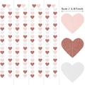 Ghirlanda di cuori in carta rosa rossa e bianca con glitter per decorazioni di feste - 3 Metri / Rosa