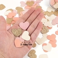 Mix of gold and pink heart confetti sequins for Valentine's Day party and wedding decor - Pink White and Gold Mix
