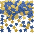 Confeti de estrellas doradas brillantes y azul marino para decoración de mesas festivas - Estrella Brillante Azul y Oro