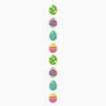 Vertical Easter egg paper garland hanging decoration with daisy patterns for party decor - Green Daisy Easter Egg