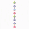 Vertical Easter paper egg garland with colorful striped and floral patterns for party decor - Rainbow Stripe Easter Egg
