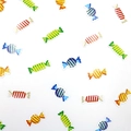 Colorful striped candy-shaped paper confetti for birthday party table decoration - Twist Candy Shape