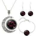 Parure bijoux Scorpion en argent avec collier lune, boucles d'oreilles et bracelet - Scorpion