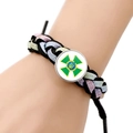 Gevlochten glitterarmband met embleem van de grenswacht van Oekraïne - Grenswacht Embleem Stijl (JY006316-9)