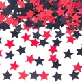 Confeti de estrellas rojas y negras para decoraciones de mesas de fiesta y manualidades - Estrella Mate Negra y Roja