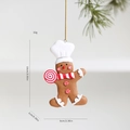 Addobbo natalizio omino di pan di zenzero chef con dettagli su peso e dimensioni - Omino di Pan di Zenzero D (Cappello da Chef E Lecca-Lecca)