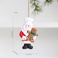 Weihnachtsmann-Anhänger aus Harz mit Lebkuchenmann, Weihnachtsbaumschmuck 12cm - Weihnachtsmann (Hält Lebkuchenmann)