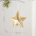 Stella di Natale color ambra con design sfaccettato e dimensioni di 12cm per 11cm - Ciondolo Pentagramma