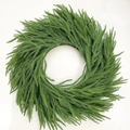 Green PE Christmas pine needle wreath decoration for holiday hanging display - Willow Leaf Wreath Naked