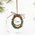 Vintage resin holly wreath ornament with a white rocking horse and red glitter bow - Rocking Horse Wreath