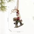 Christmas resin elf on a rocking horse ornament with size specs 8.5x6cm - Elf on Rocking Horse