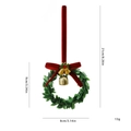 Mini-Weihnachtskranz mit roter Flockschleife, goldener Glocke und 21 cm Lanyard - Glockenstil