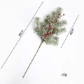 Artificial Christmas pine branch with red berries and pinecones for 80cm holiday DIY decor - 80cm Branch
