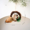 Handgefertigter Waldstil Eichhörnchen Kranz Anhänger für Weihnachtsbaum Dekoration - Eichhörnchen Kranz Modell A