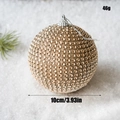 Champagne foam Christmas ball ornament with sparkling rhinestones and 10cm diameter size - Champagne Rhinestone Decorative Ball / 10cm