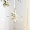 Decorazione natalizia a forma di stella bianca glitterata da 13 cm e 20,5 g - Stella Esplosiva