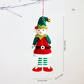 Cute Christmas elf plush doll in red and green festive outfit with a golden bell and striped legs - Boy Elf