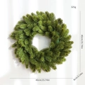 Green 40cm PE Christmas wreath 325g artificial pine garland for holiday door decor - Medium Style