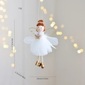 Angelo di Natale in tulle bianco con stella dorata per decorazione albero festivo - Angelo Bianco Stile A