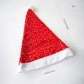 Red Christmas hat with gold star patterns and white plush trim, weighing 35g - Red Bronzing Star Hat
