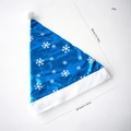 Glossy blue Christmas hat with snowflake patterns and dimensions of 40x29.5 cm - Blue Snowflake Sequin Hat