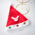 Plush Christmas hat with reindeer pattern and sequins plus detailed size measurements - Cartoon Elk