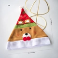 Plush Christmas reindeer hat in red and brown with cute antlers for adults and kids - Cartoon Bear Hat
