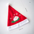 Classic red Christmas hat with snowman embroidery and white plush trim for holiday decor - Cartoon Embroidered Snowman Hat