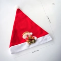 Christmas plush hat featuring cartoon snowman with red and white festive holiday design - Cartoon Snowman Bell Hat
