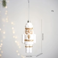 Soldato schiaccianoci bianco e oro, decorazione per albero di Natale da 14 cm, elegante - Soldato Schiaccianoci (Bianco) / Bianco