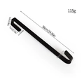 Gancio per ghirlanda in metallo nero opaco da 38cm, design piatto per porte - 38cm / Nero