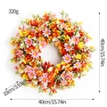 Größenangaben für 40cm Eukalyptuskranz mit bunten Gänseblümchen aus Kunstmaterial - Herbststil (40cm)
