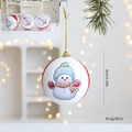 Set de 3 bolas de Navidad de 8cm hechas de espuma pintada con diseño de muñeco de nieve - Muñeco de Nieve