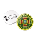 Spilla argento stemma Guardia Nazionale Ucraina con chiusura di sicurezza in metallo - Argento-Emblema della Guardia Nazionale (JY006303 Argento-4)
