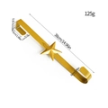 Polierter goldener Weihnachtstürhaken mit Stern-Design und 125g robuster Metallbau - 38cm / Stern-Gold
