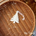 White glitter Christmas tree ornament 10x7cm decorative hanging pendant for holiday decor - QMZF Christmas Tree D