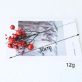 30 cm rode glitter bessen tak voor kerstboomdecoratie en bloemstukken - Rood