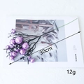 Paarse glitter bessenstengel voor kerstboomversiering 30cm lengte ornament - Paars