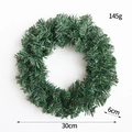 30cm artificial green pine Christmas wreath made of PVC with a 6cm thickness - 30cm / 145g