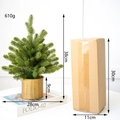 38cm flocked PE Christmas tree in gold metal pot with craft paper packaging box - 38cm Round Pot Tree