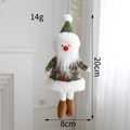 Ciondolo elfo di Natale in peluche con vestito verde in maglia e bordo in pelliccia - Babbo Natale