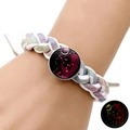 Bracelet tressé signe Vierge lumineux avec texture pailletée multicolore et effet lueur - Vierge