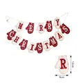 Ghirlanda natalizia Merry Christmas con guanti in iuta e tessuto a quadri rosso e nero - Stile Guanti di Natale