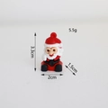 Mini ciondolo Babbo Natale in PVC per portachiavi: altezza 3,3 cm e peso leggero di 5,5 g - Mini Testa di Babbo Natale
