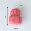 Rosa Mini-Strickmütze für Puppen und Weinflaschen-Deko Weihnachtsaccessoire 5x3,5cm - Rosa (Ohne Pompon)